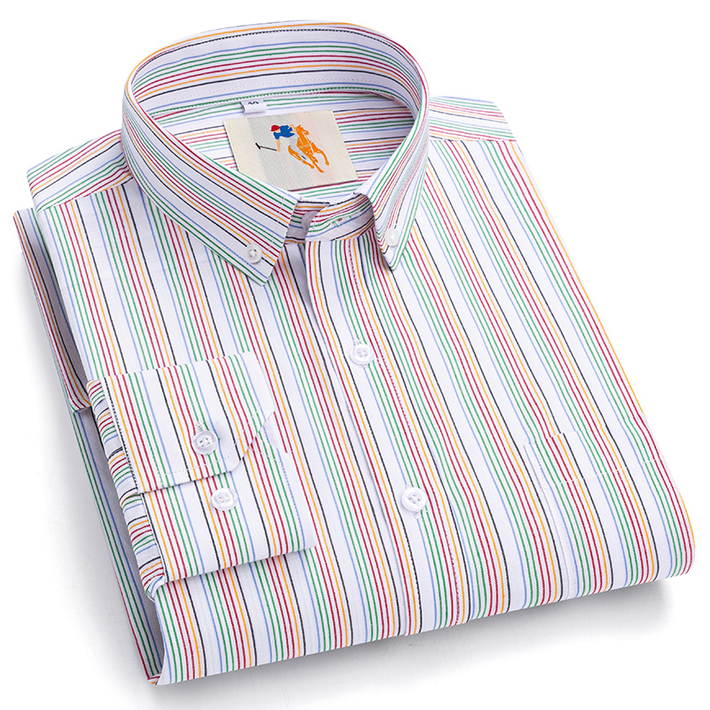 OC944: Áo sơ mi nam dài tay sọc nhiều màu vải cotton thời trang công sở