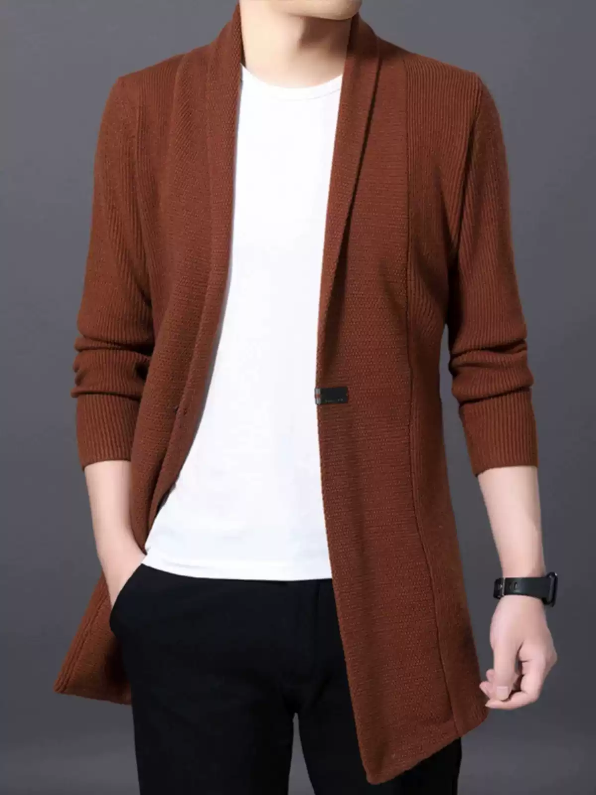 OD947: Áo len cardigan nam dài thời trang mùa thu đông áo ngoài