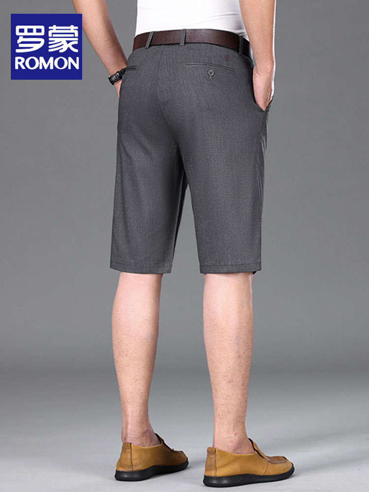 OE699: Quần short nam cao cấp Romon lyocell tencel thường ngày quần short nam cao cấp thẳng cao cấp quần công sở