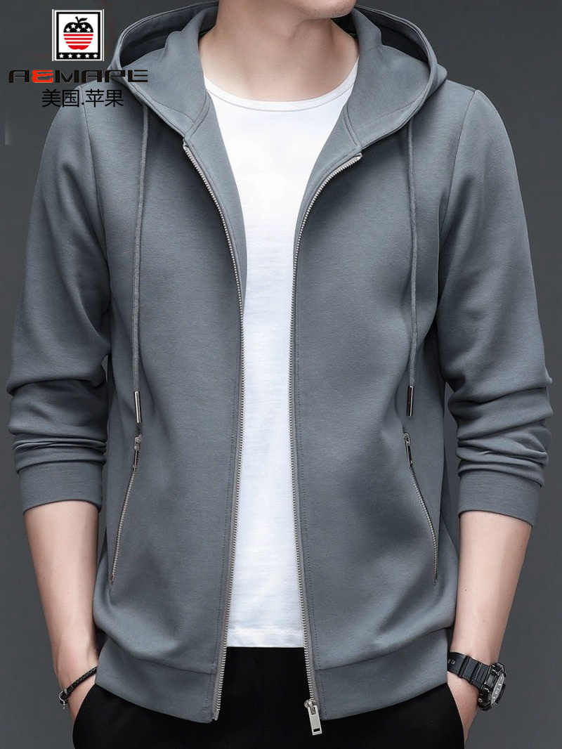 OC333: Áo khoác nỉ nam có mũ trùm đầu nam dài tay thể thao