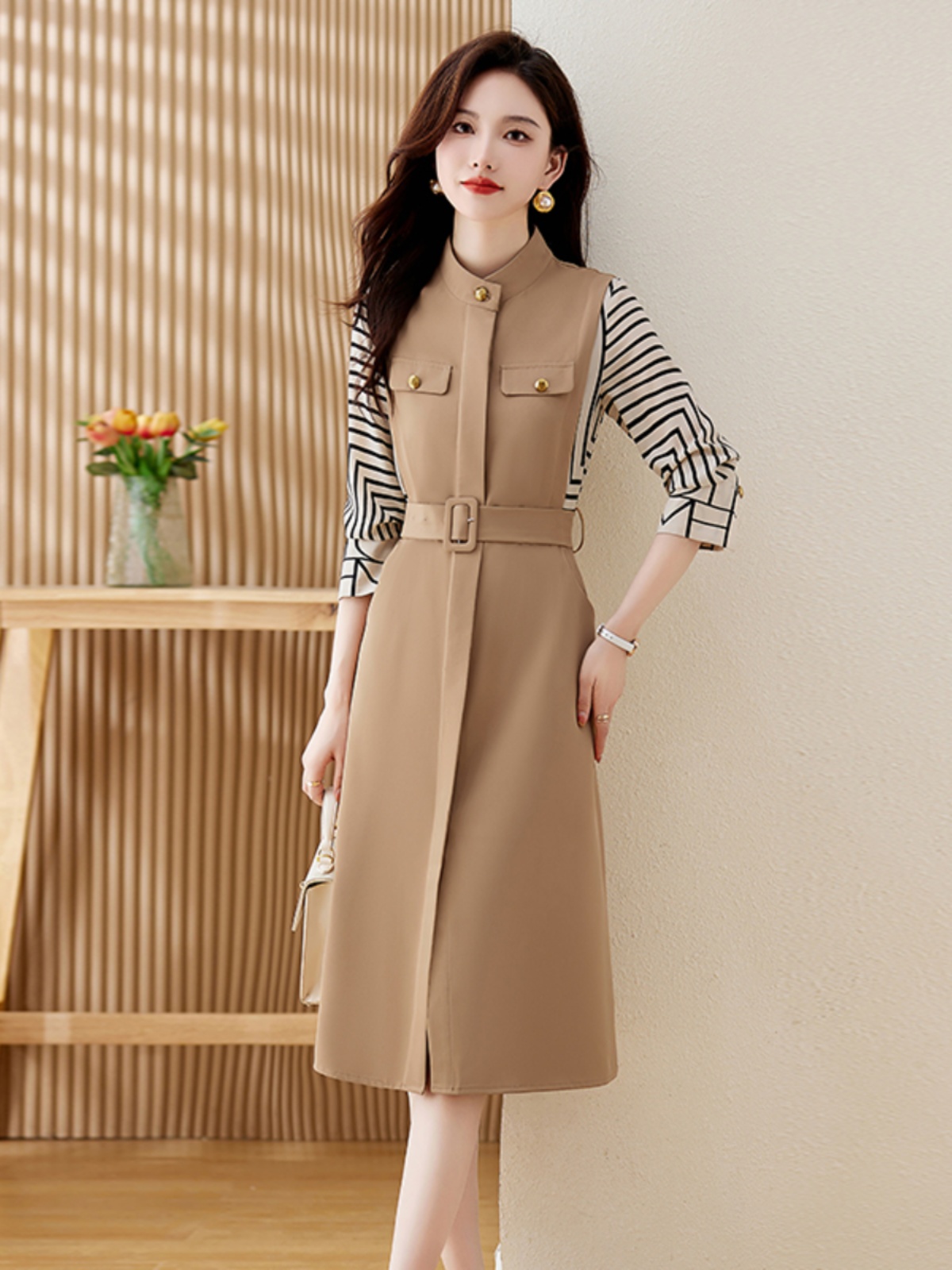 OD650: Váy dài tay cao cấp cho nữ dài