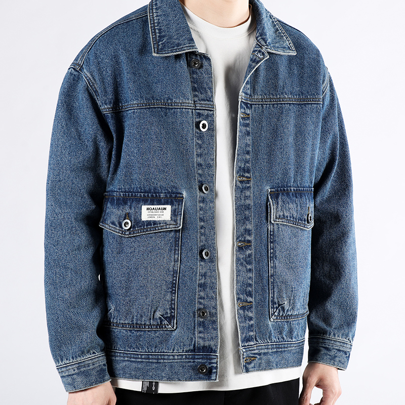 OE347: Áo khoác denim jean nam cao cấp