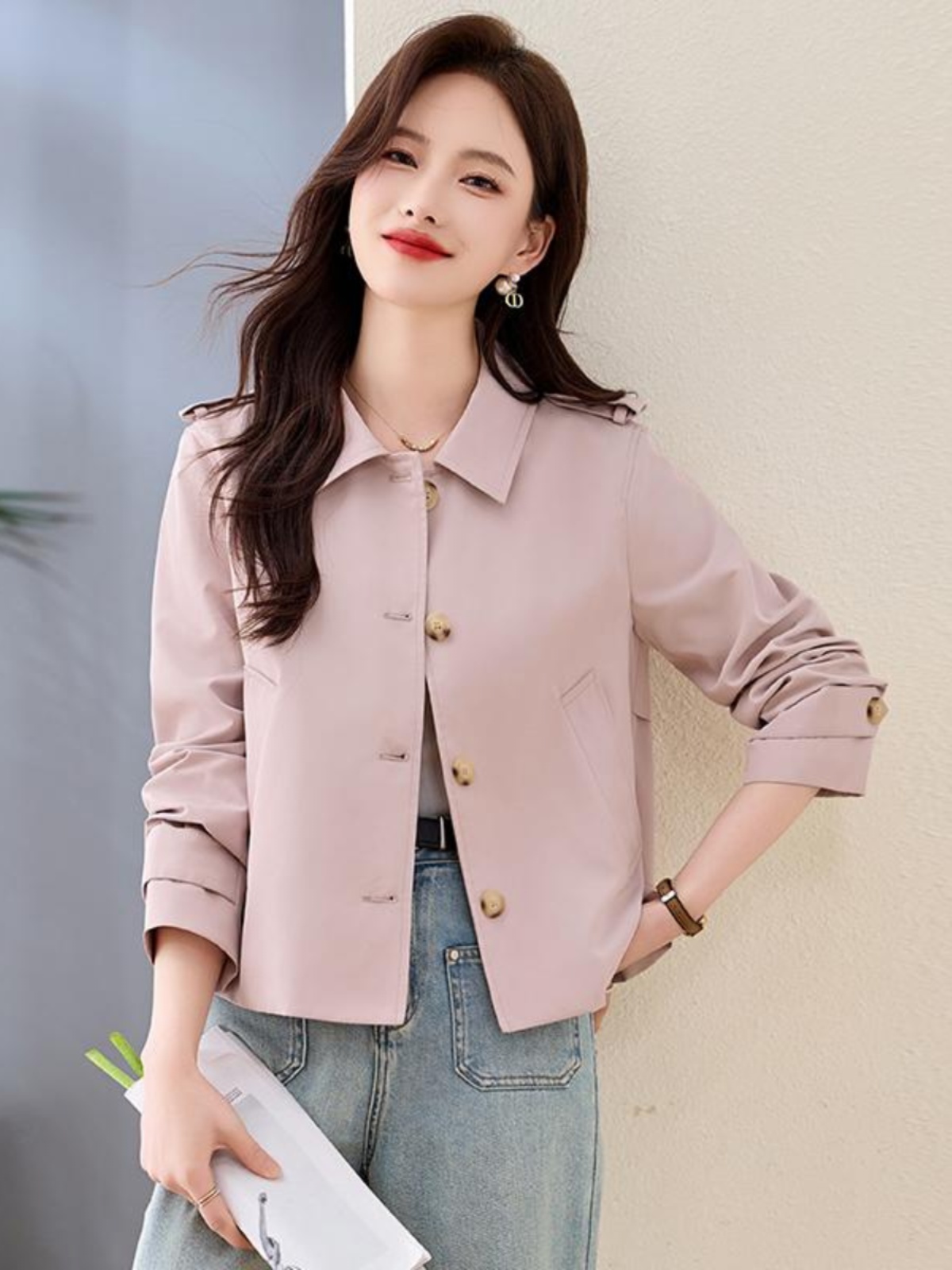 OE920: Áo khoác nữ phong cách Hàn Quốc