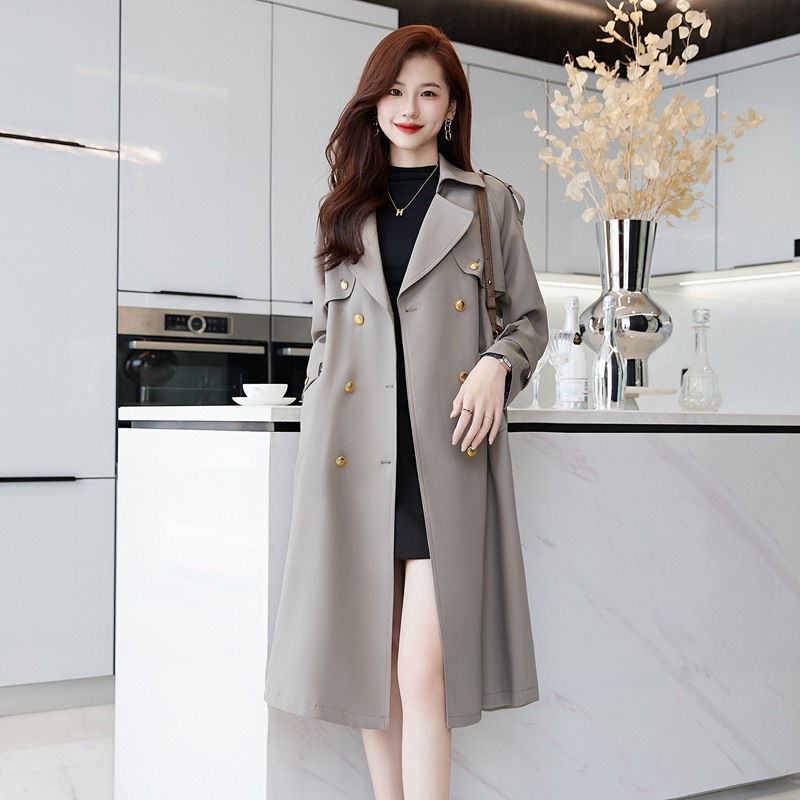 OD621: Áo khoác nữ dáng dài gối thời trang mới kiểu hàn quốc