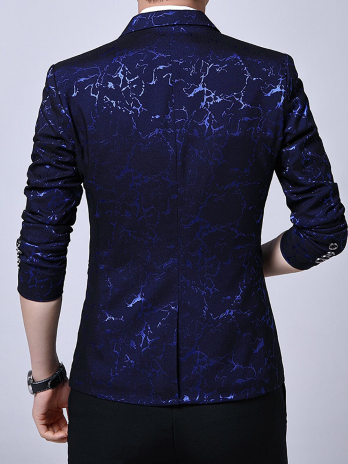 OH071: Áo khoác blazer nam thời trang và đa năng, kiểu dáng Hàn Quốc ôm sát, họa tiết hoa