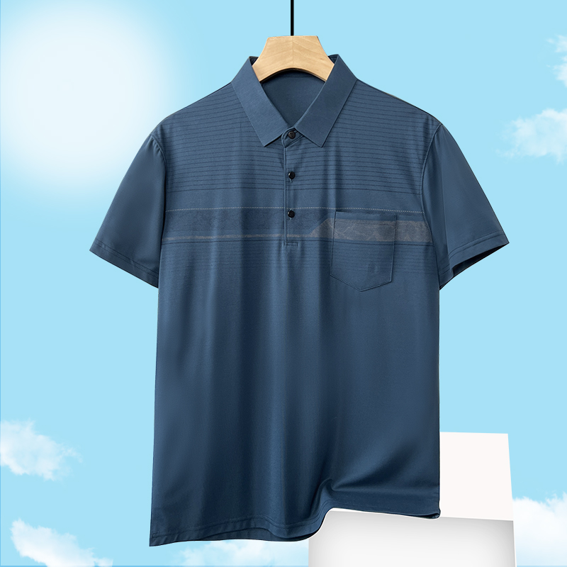OE871: Áo thun polo tay ngắn mùa hè cho nam trung niên