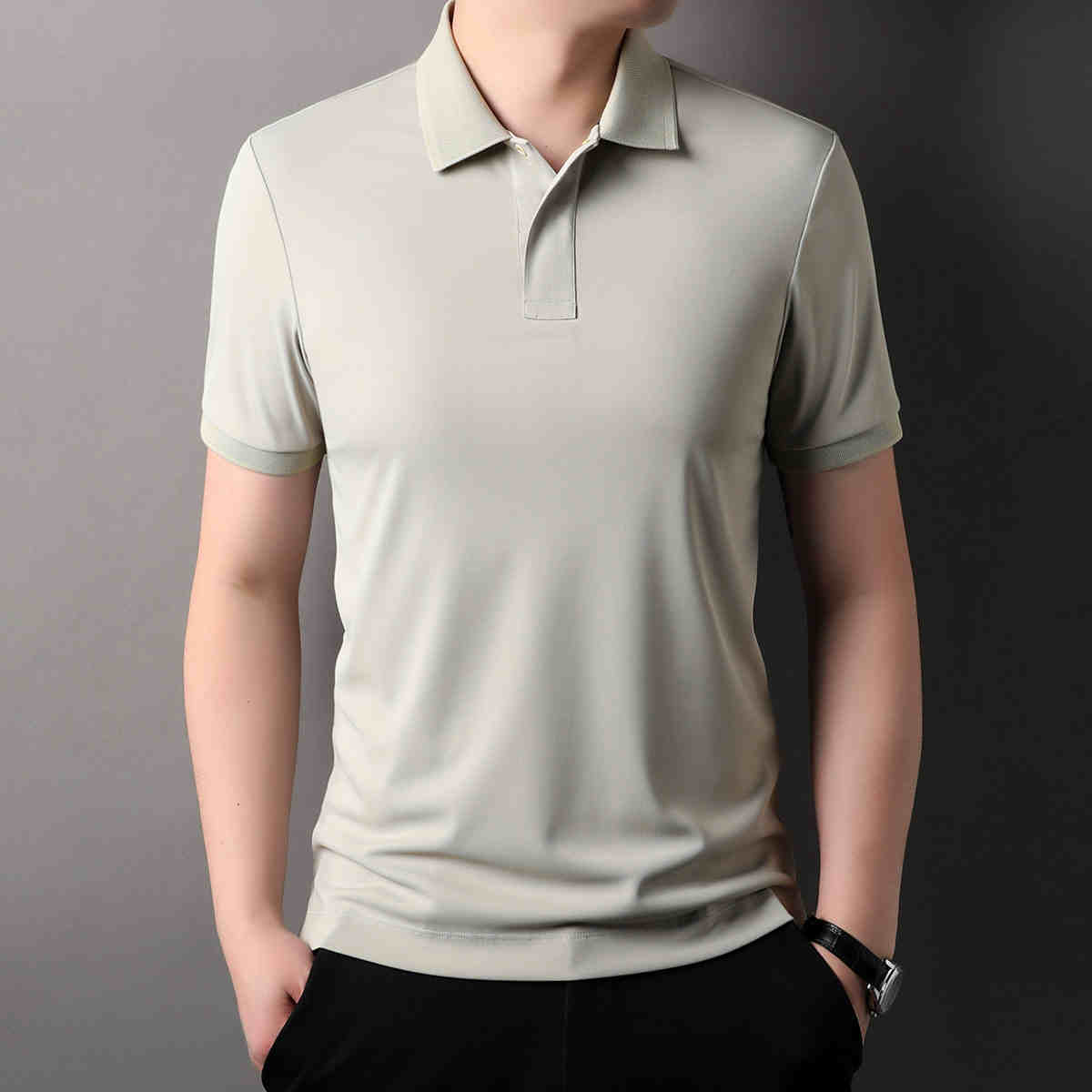 OC800: áo Polo nam ngắn tay áo thun nam mùa hè ve áo golf