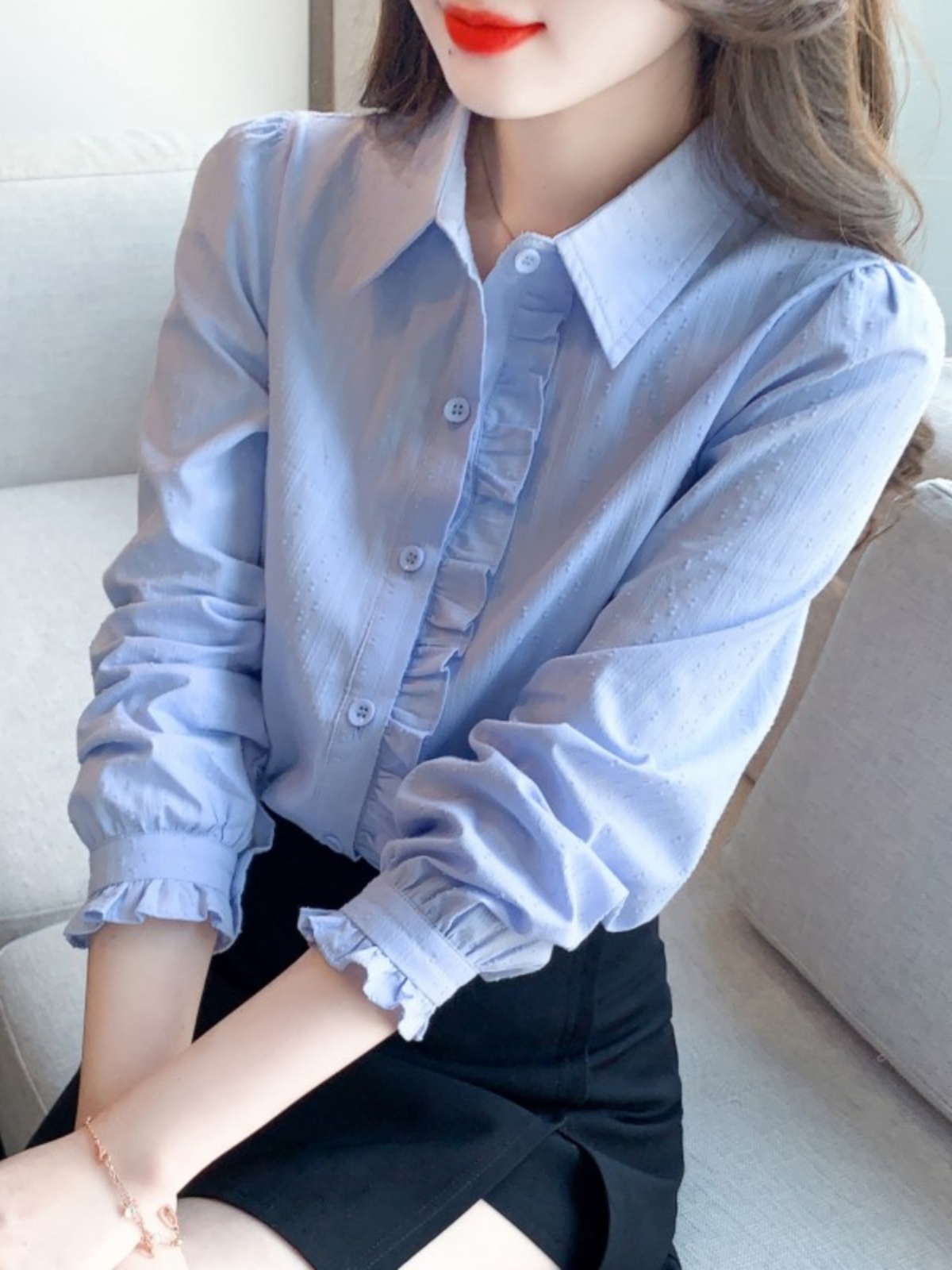 OD088: áo sơ mi nữ cao cấp thêu