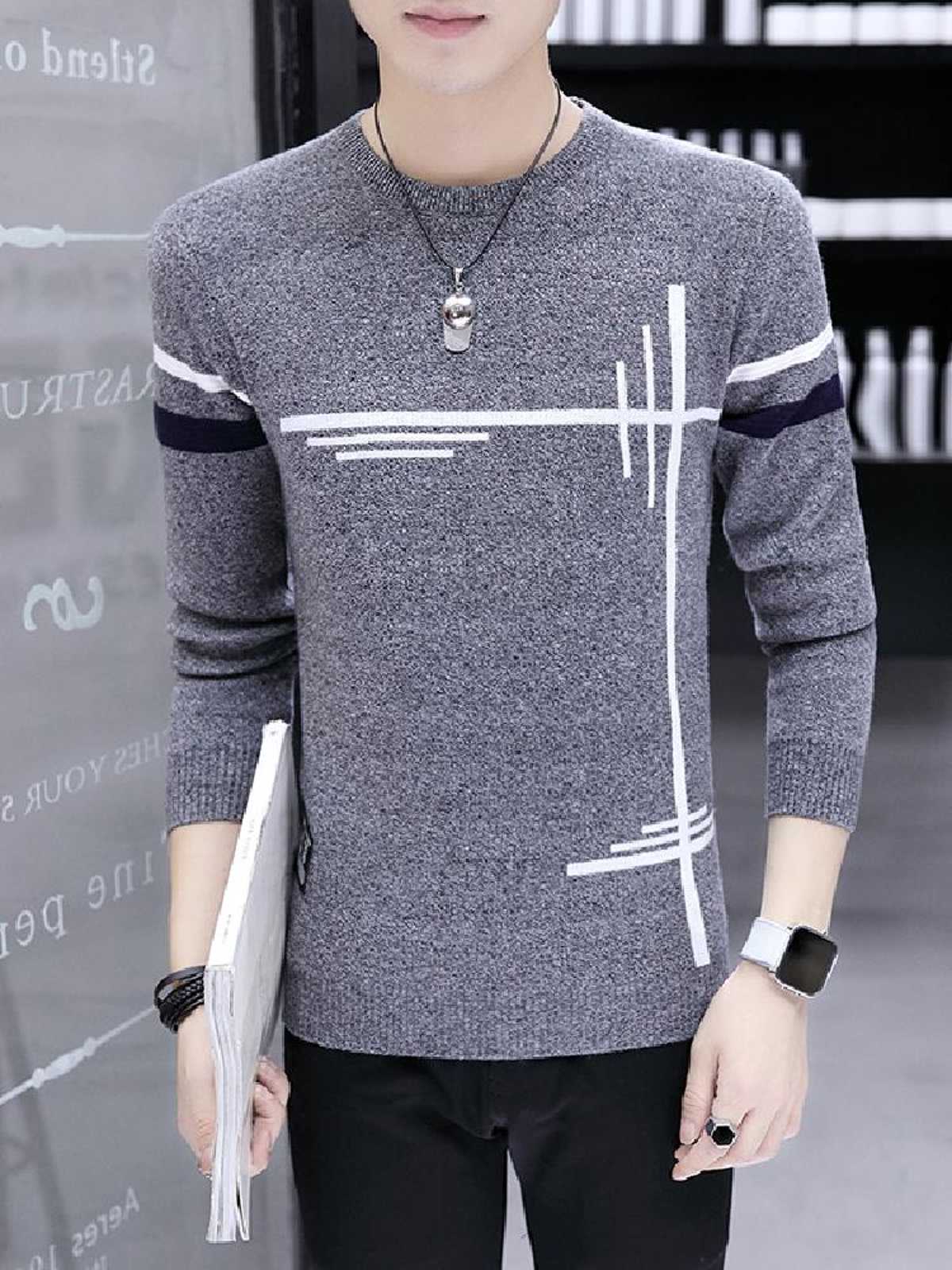 OC731: Áo thun nam cổ tròn thu đông mới