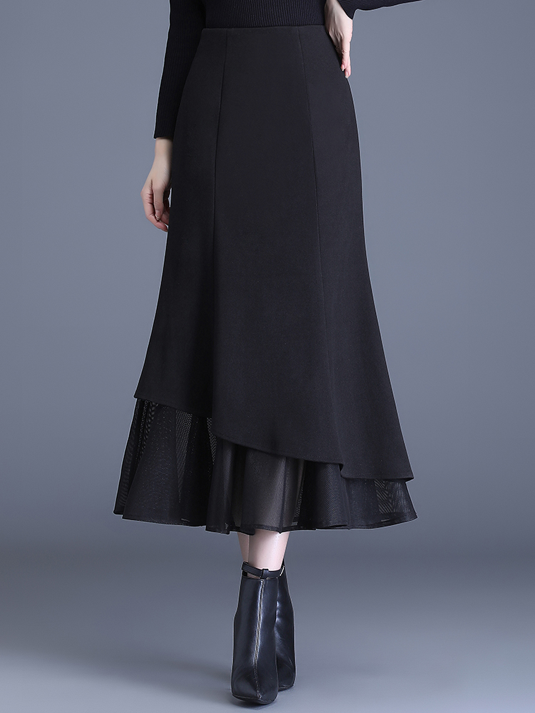 OD219: chân váy dáng dài sang trọng