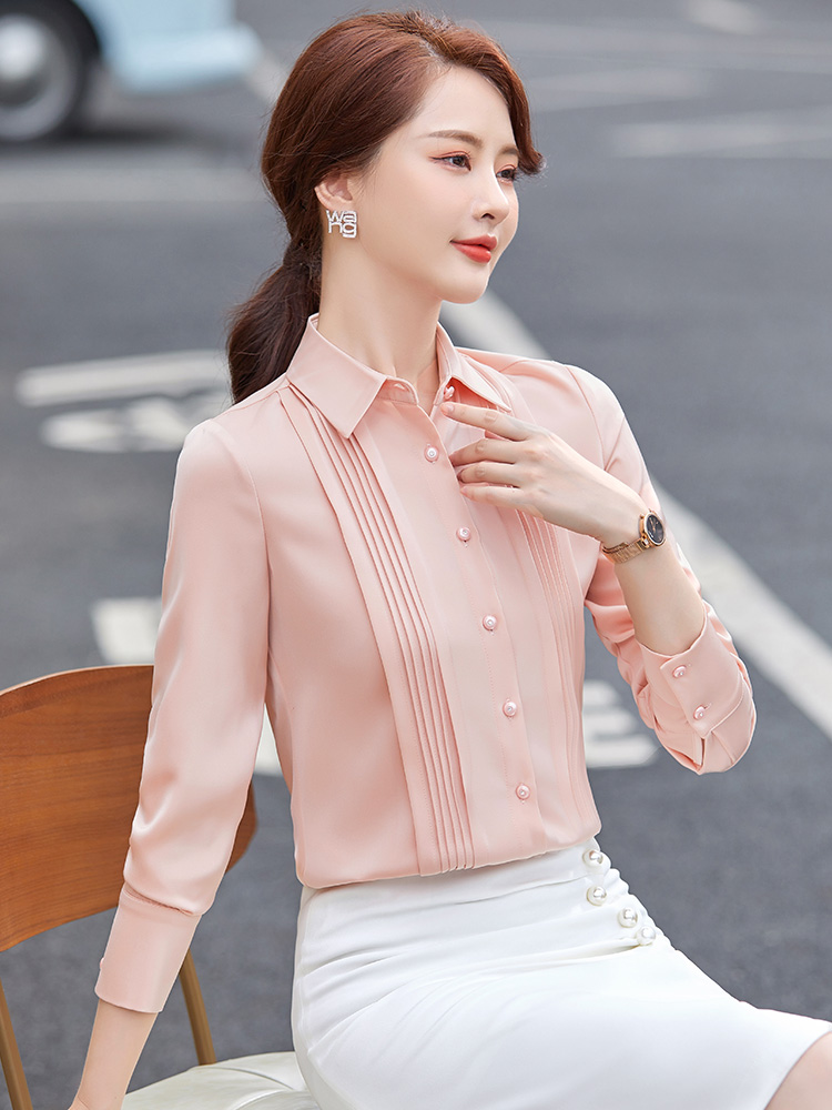 OD079: áo sơ mi nữ thiết kế li cao cấp