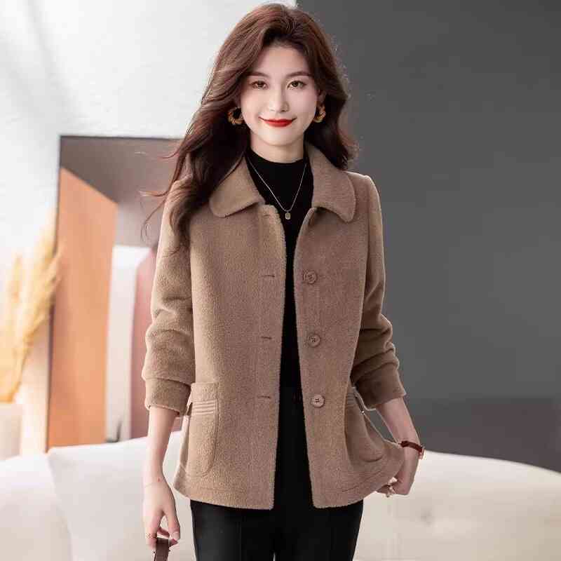OD1052: Áo khoác nữ lông chồn sang trọng cao cấp phong cách