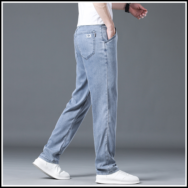 OE689: Quần jeans lụa mềm mại mùa xuân hè cao cấp cho nam cao cấp