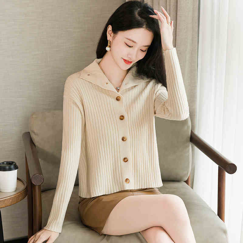 OD702: Áo Len Cardigan Nữ Tay Dài Retro Áo Khoác nữ Ngoài Thu Đông