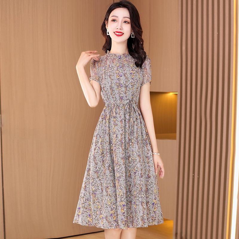 Mã B886: Đầm voan cao cấp dáng dài nhẹ nhàng sang trọng