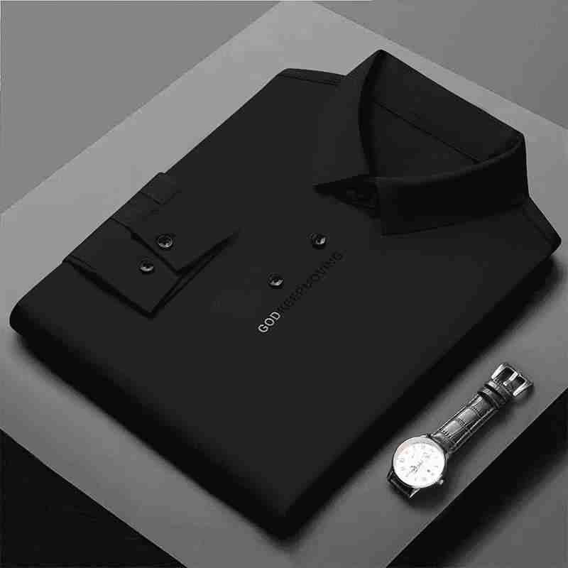 OC758: Áo thun nam Pierre Cardin lụa dâu áo thun công sở cổ điển có ve