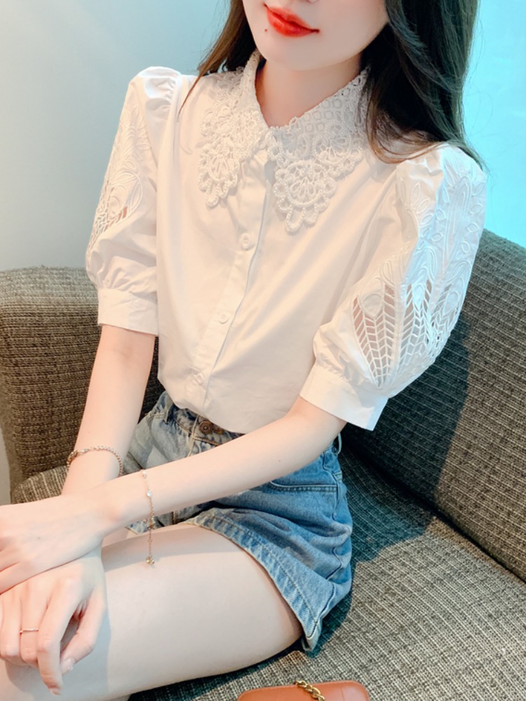 OD019: áo sơ mi nữ thiết kế tay phồng cao cấp