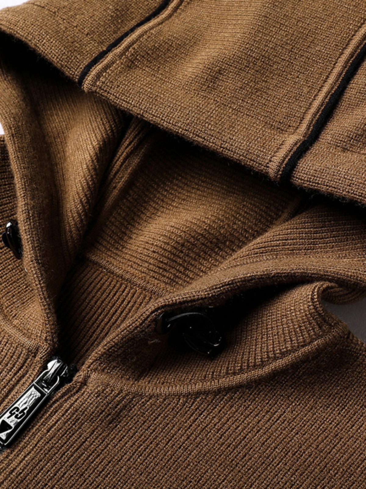 Mã A990: Áo Khoác nam cao cấp kiểu Cardigan Có Mũ