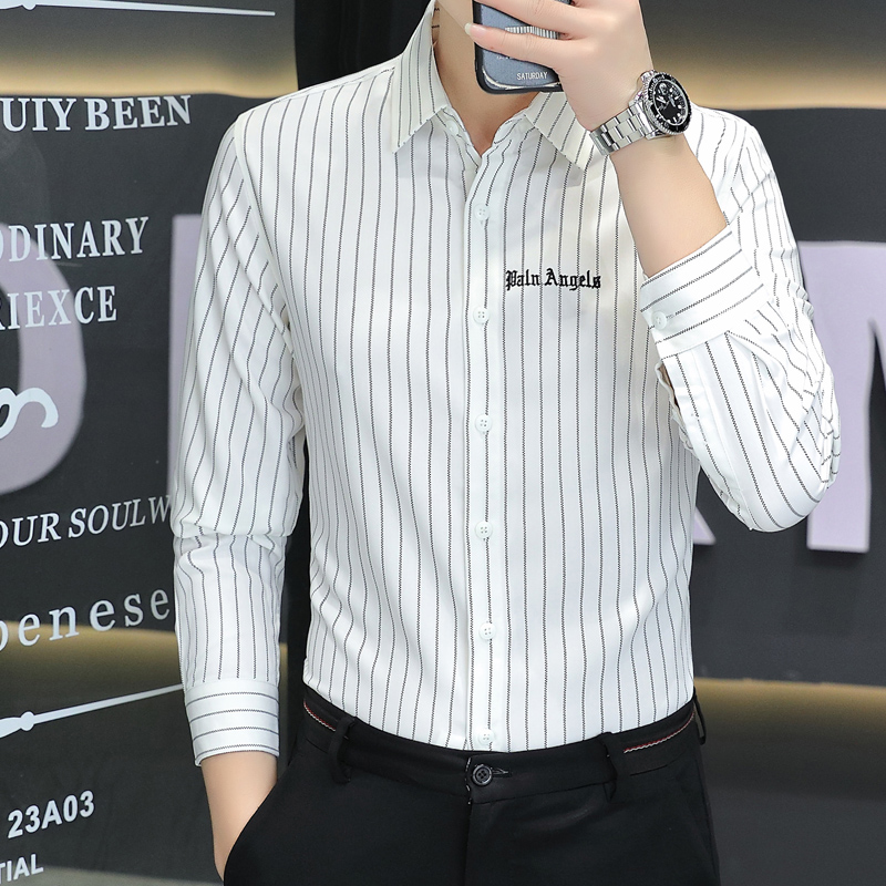 Mã C092: Áo Sơ Mi Sọc Dài Tay For Men PC hàn quốc
