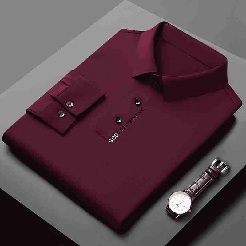 OC758: Áo thun nam Pierre Cardin lụa dâu áo thun công sở cổ điển có ve