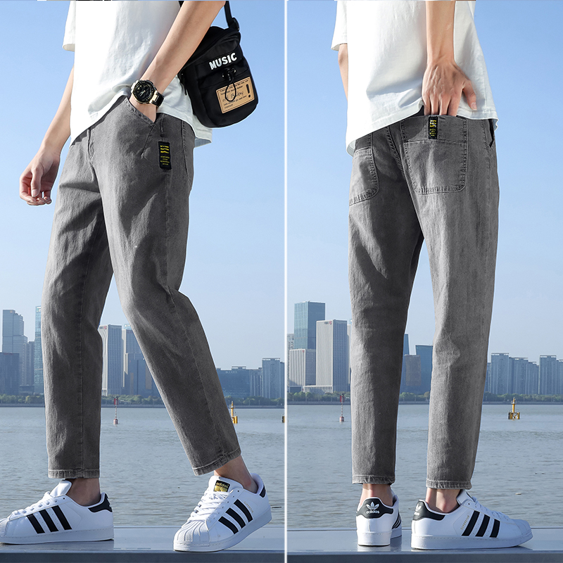 OE377: Quần jeans nam quần dài ống đứng dáng ôm đơn giản