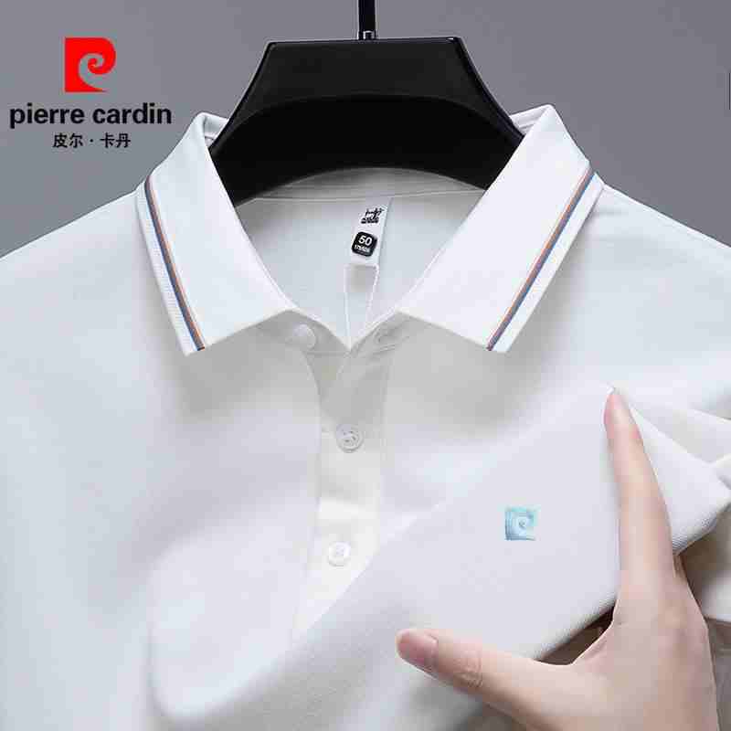 OC755: Áo thun nam Pierre Cardin màu trơn giản dị áo sơ mi POLO hàng đầu