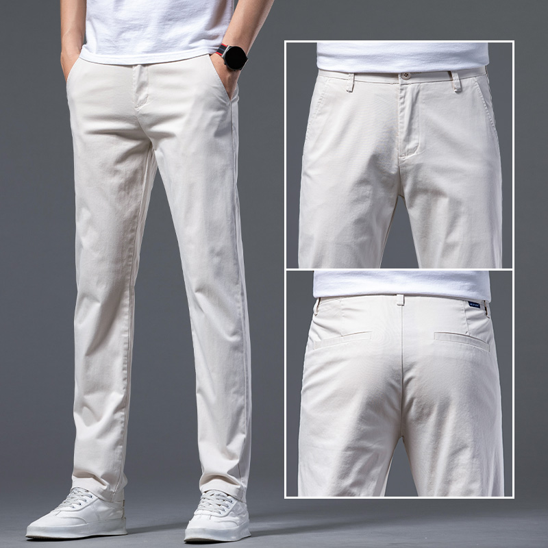 OE790: Quần dài nam cotton co giãn phong cách mới trẻ trung màu trơn