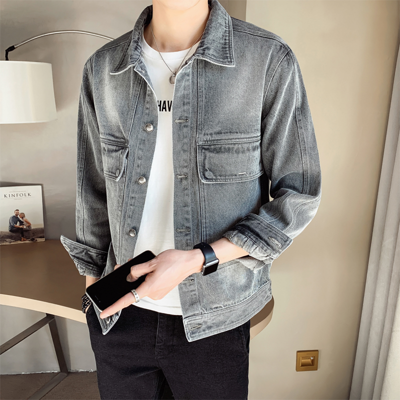 Mã B408: Áo Khoác Denim Nam GAHOZ Phong Cách Hàn Quốc