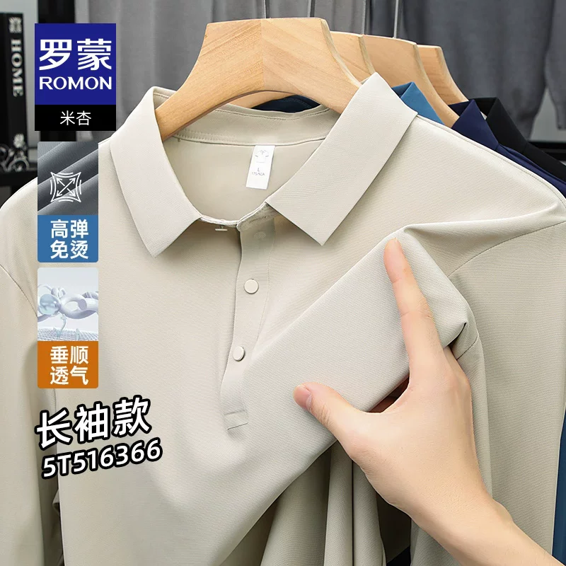 OH195: Áo polo nam dài tay cổ bẻ đa năng Romon