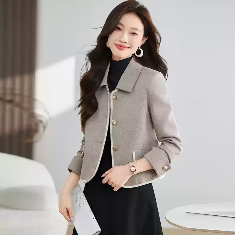 OD1035: áo khoác nữ xuân thu mới hot phong cách ngắn