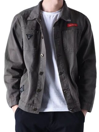 Mã A634: Áo khoác denim nam from ngắn dáng rộng phong cách Hàn Quốc