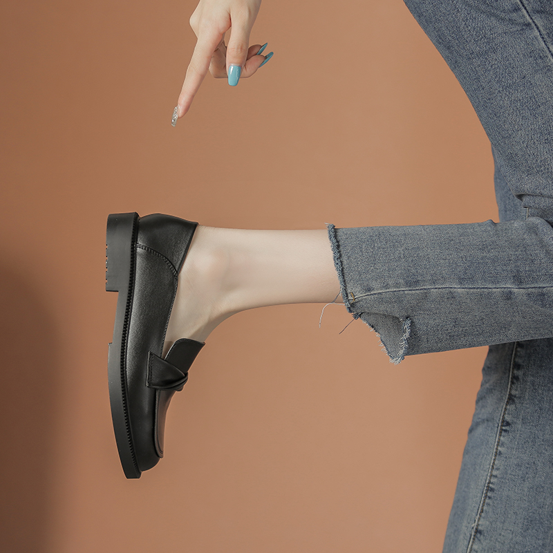 OD438: Giày Da Nữ Phong Cách Anh Quốc Flat