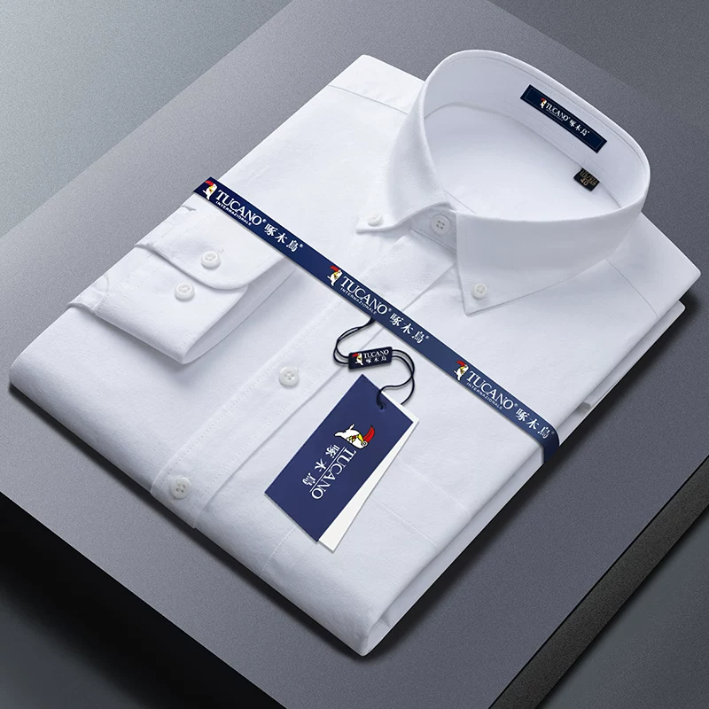 OH006: Áo sơ mi Oxford 100% cotton hiệu Woodpecker dành cho nam, tay dài