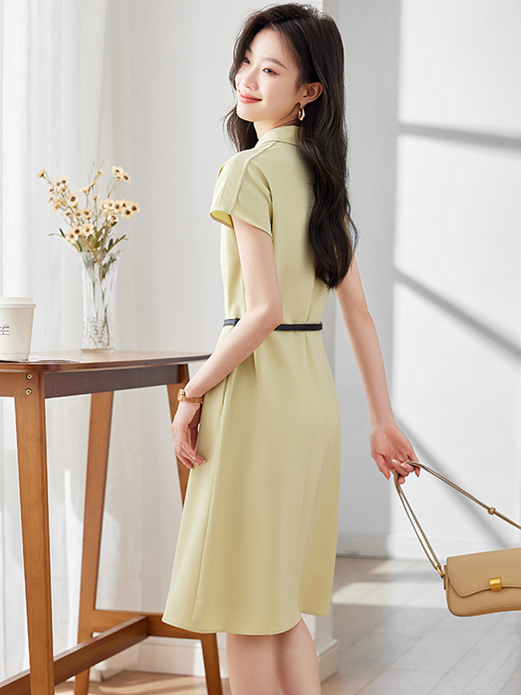 OD080: đầm dáng dài kèm đai quá gối cao cấp