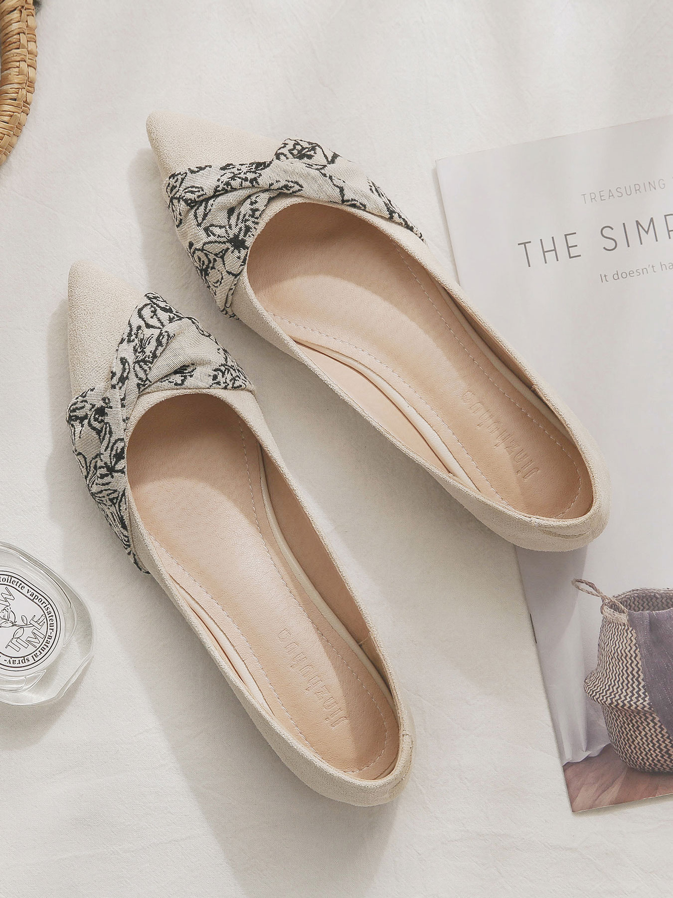 OD184: giày bệt nữ họa tiết