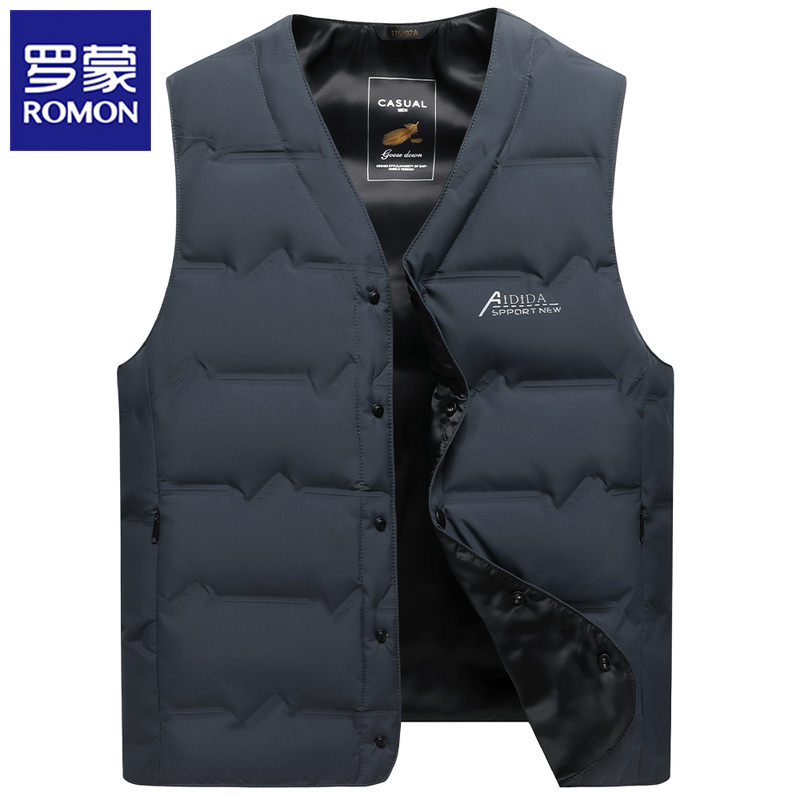 OE943: Áo vest nam cao cấp Romon lông vũ kiểu dáng nhẹ mùa thu đông mới