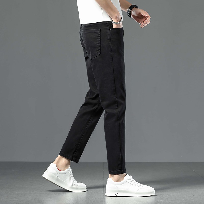 OE771: Quần jeans nam lụa băng quần dài nam thẳng ôm xu hướng