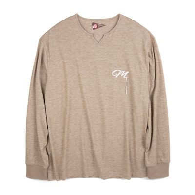 Mã A783: áo sơ mi nam mùa thu Mỹ retro dài tay cổ chữ V