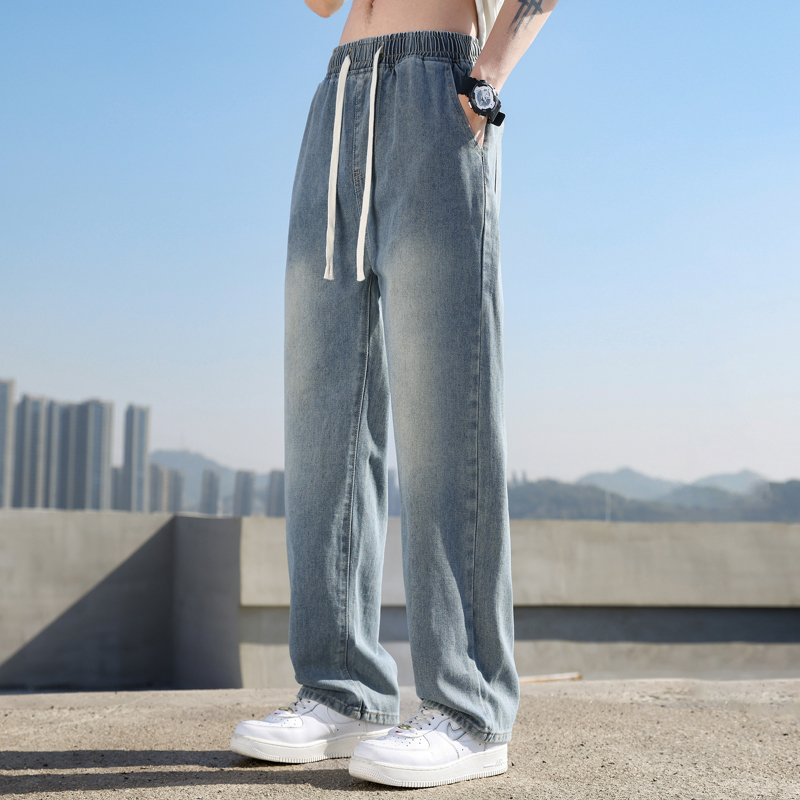 OE828: Quần Jeans Nam Oppai Shark Ice Silk Dáng Rộng