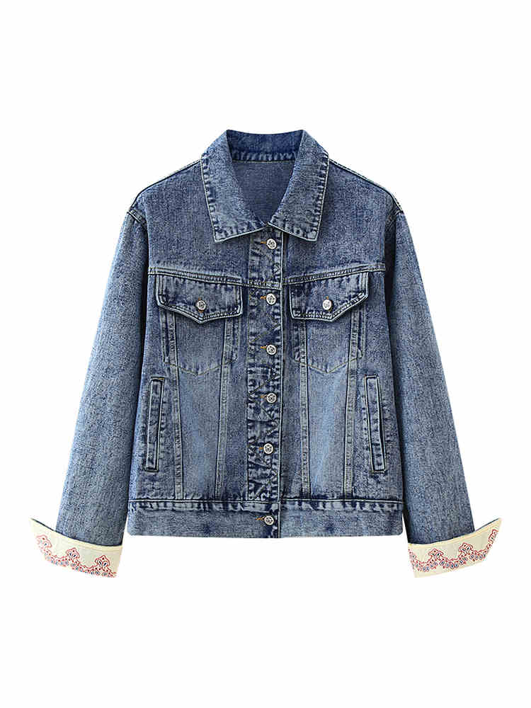 OC092: Áo khoác denim Egger Etam nữ mới thiết