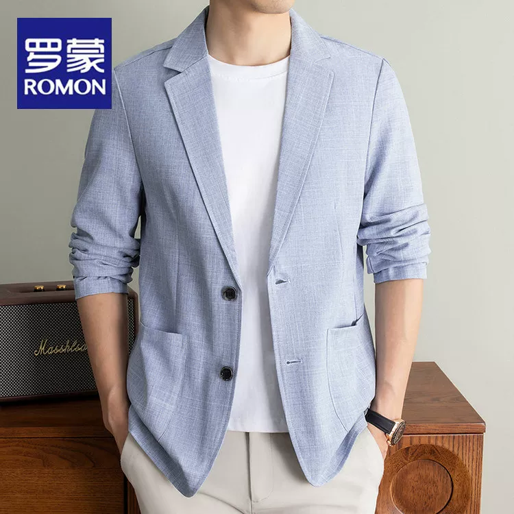 OH173: Áo khoác nam Romon Linen mới mùa hè, mỏng nhẹ
