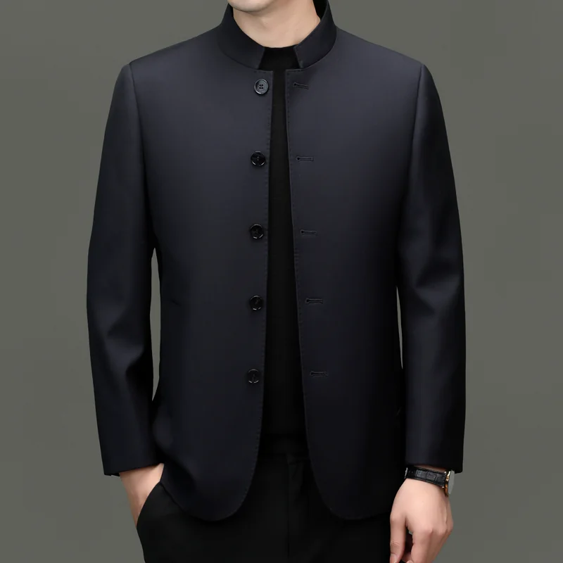 OH120: áo khoác vest Zhongshan Aaron Paul dành cho nam cao cấp giới