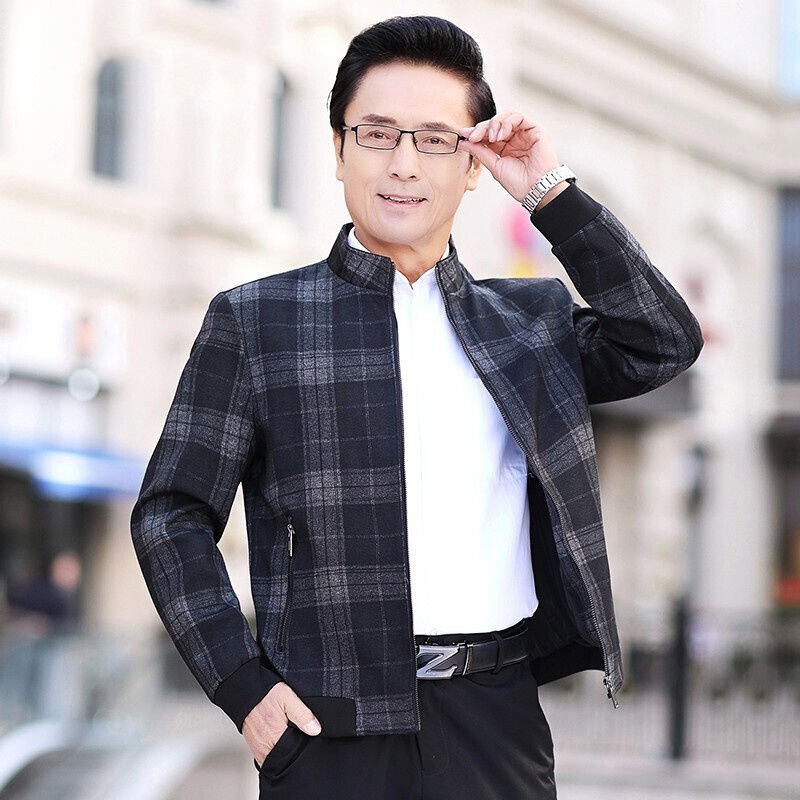 OE040: áo khoác nam trung niên dày dặn