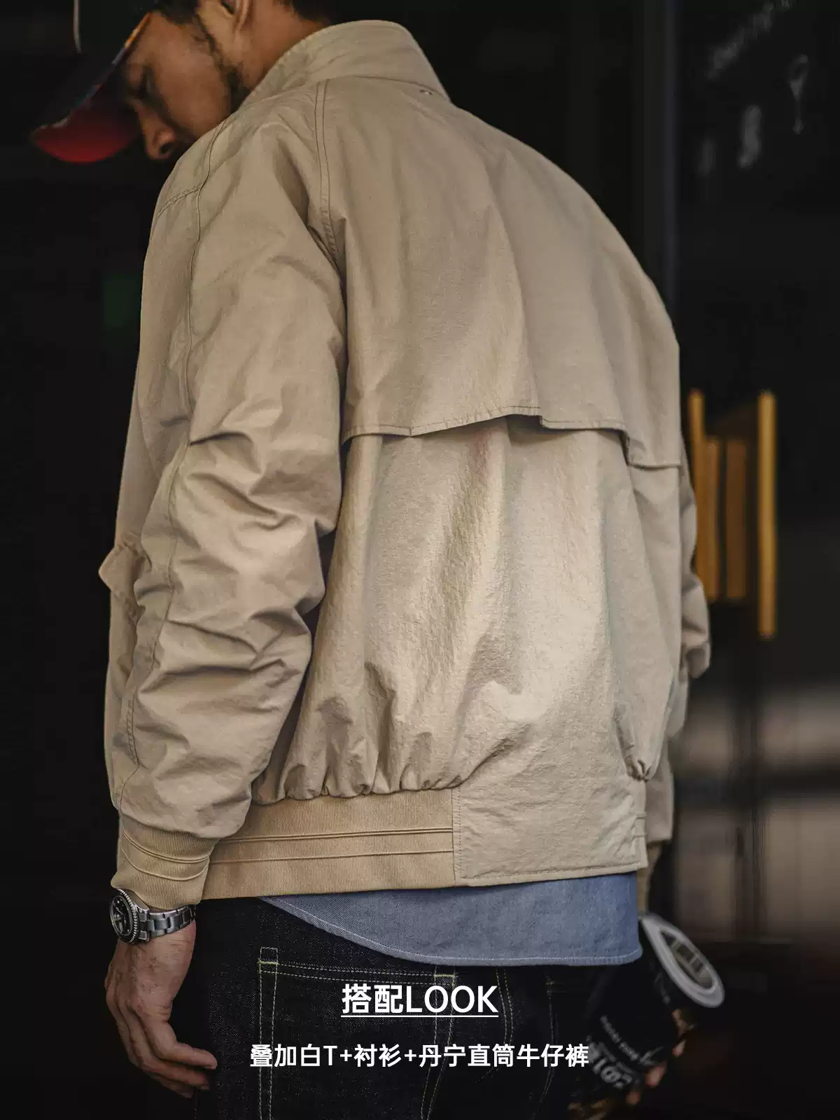 OH084: Áo khoác cổ đứng Harrington G9 kiểu retro Mỹ mùa đông