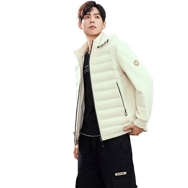 OE188: Áo khoác lông vũ nhẹ Snow Flying dành cho nam ngắn mùa đông