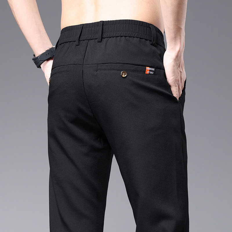 OE853: Quần dài nam vải cotton mỏng mát mẻ co dãn