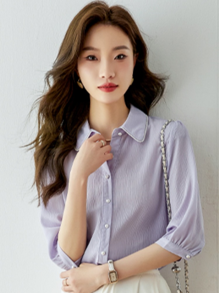 OD024: áo sơ mi nữ cao cấp TAY LỬNG