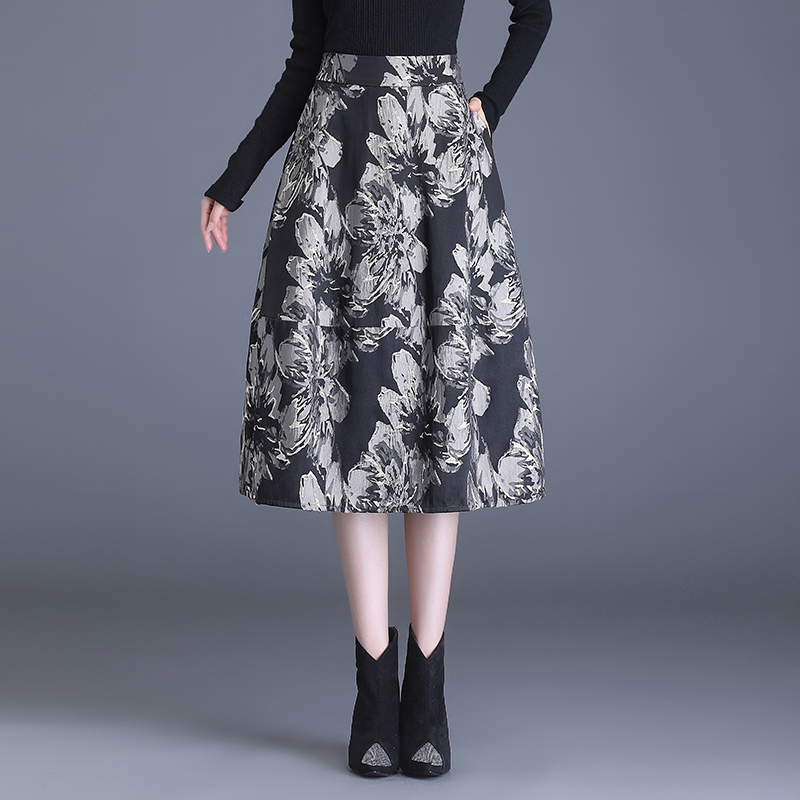 Mã B981: Chân Váy Jacquard váy chữ A váy đèn lồng mùa hè mới