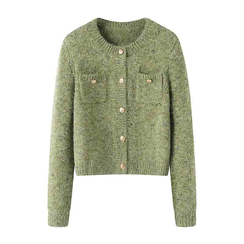 OC112: Áo Khoác nữ Cardigan Áo Len Nhỏ Tay Dài