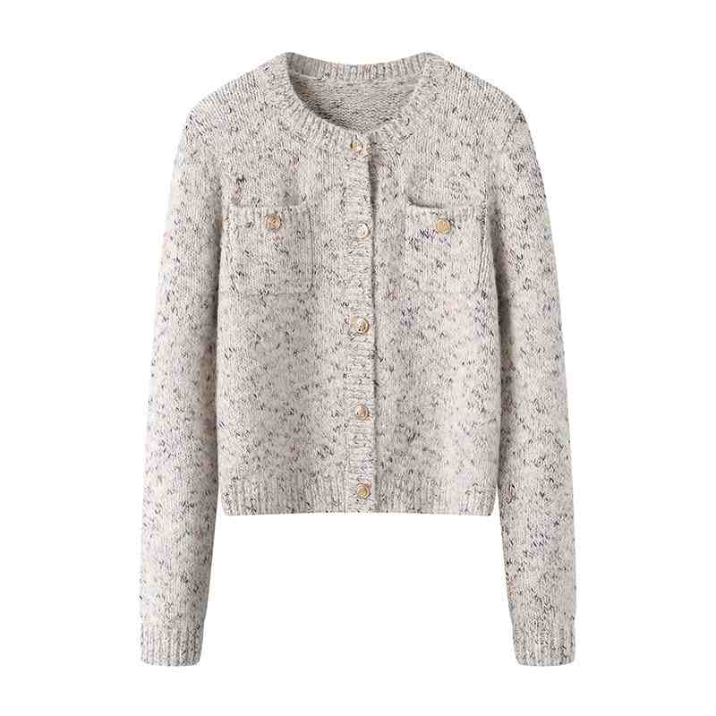 OC112: Áo Khoác nữ Cardigan Áo Len Nhỏ Tay Dài
